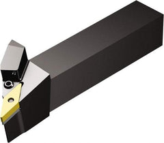 Sandvik Coromant - PVJNR/L..HP, Right Hand Cut, -3° Lead Angle, 25mm Shank Height x 25mm Shank Width, Negative Rake Indexable Turning Toolholder - 150mm OAL, VNMG 16 04 08, VNMG 332 Insert Compatibility, Series T-Max P - Industrial Tool & Supply