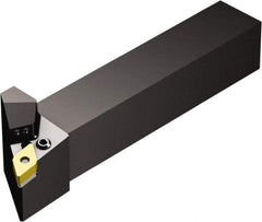 Sandvik Coromant - PDJNR/L..HP, Left Hand Cut, -3° Lead Angle, 25mm Shank Height x 25mm Shank Width, Negative Rake Indexable Turning Toolholder - 150mm OAL, DNMG 11 04 08, DNMG 332 Insert Compatibility, Series T-Max P - Industrial Tool & Supply