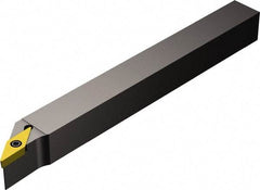 Sandvik Coromant - SVJB, Right Hand Cut, -3° Lead Angle, 1/2" Shank Height x 1/2" Shank Width, Neutral Rake Indexable Turning Toolholder - 5" OAL, VBMT 11 03 04 Insert Compatibility, Series CoroTurn 107 - Industrial Tool & Supply