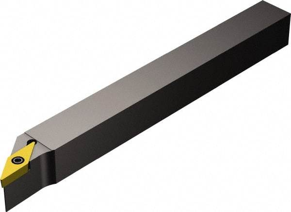 Sandvik Coromant - SVJB, Right Hand Cut, -3° Lead Angle, 5/8" Shank Height x 5/8" Shank Width, Neutral Rake Indexable Turning Toolholder - 5" OAL, VBMT 11 03 04 Insert Compatibility, Series CoroTurn 107 - Industrial Tool & Supply