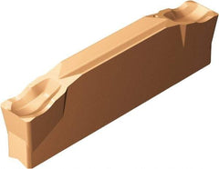 Sandvik Coromant - N123x2G CR 1125 Grade, 0.1181" Cutting Width, Carbide Cutoff Insert - 0° Neutral Lead Angle, 0.0118" Cnr Rad, TiAlN Coated - Industrial Tool & Supply