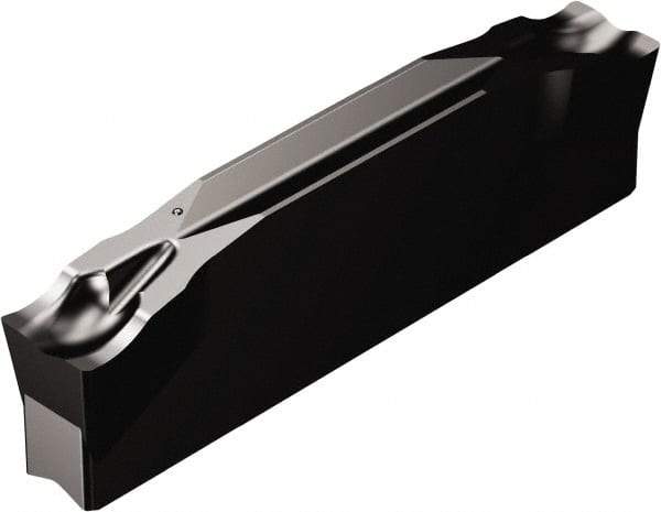 Sandvik Coromant - N123x2G CM 3115 Grade, 0.1181" Cutting Width, Carbide Cutoff Insert - 0° Neutral Lead Angle, 0.0079" Cnr Rad, TiCN/Al2O3 Coated - Industrial Tool & Supply