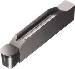 Sandvik Coromant - 0500N123 Grade 7015, 5mm Cutting Width CBN Grooving Insert - 4.5mm Max Depth of Cut, Neutral, 2.5mm Corner Radius, TiN Finish - Industrial Tool & Supply