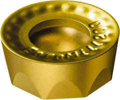 Sandvik Coromant - RCKT190600 KH Grade 1020 Carbide Milling Insert - TiAlN Finish, 1/4" Thick, 3/4" Inscribed Circle, 3/8" Corner Radius - Industrial Tool & Supply