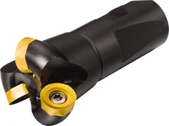 Sandvik Coromant - 3 Inserts, 1-1/4" Cutter Diam, 0.375" Max Depth of Cut, Indexable High-Feed Face Mill - 4.0158" High, RA200..MNxx Toolholder, RCKT 19 06 00 Inserts, Series CoroMill 200 - Industrial Tool & Supply