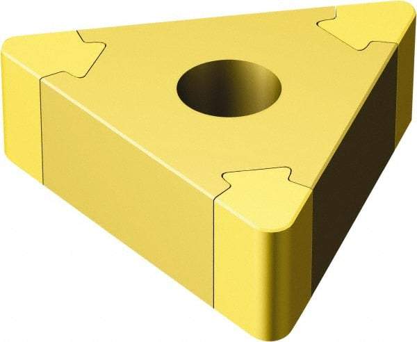 Sandvik Coromant - TNGA332 Grade 7015 Carbide Turning Insert - TiN Finish, 60° Triangle, 3/8" Inscr Circle, 3/16" Thick, 1/32" Corner Radius - Industrial Tool & Supply