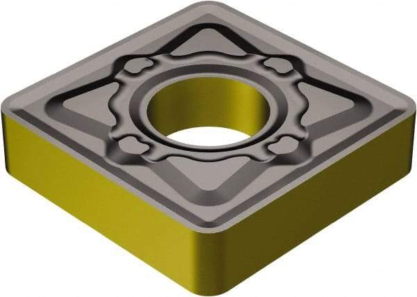 Sandvik Coromant - SNMG643 KM Grade 3225 Carbide Turning Insert - TiCN/AI2O3/TiN Finish, 90° Square, 3/4" Inscr Circle, 1/4" Thick, 3/64" Corner Radius - Industrial Tool & Supply