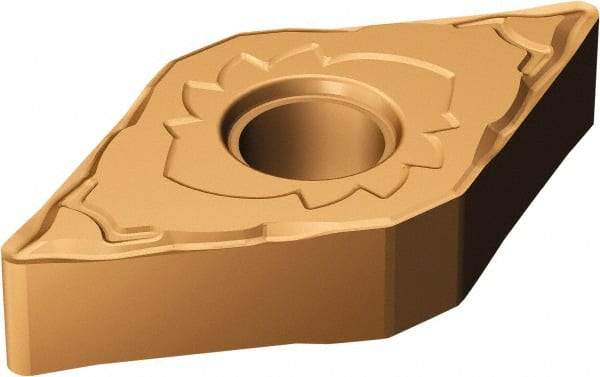 Sandvik Coromant - DNMG431 SF Grade 1115 Carbide Turning Insert - TiAlN/AlCr2O3 Finish, 55° Diamond, 1/2" Inscr Circle, 3/16" Thick, 1/64" Corner Radius - Industrial Tool & Supply