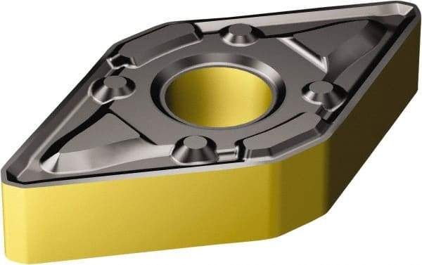 Sandvik Coromant - DNMX443 WMX Grade 3225 Carbide Turning Insert - TiCN/AI2O3/TiN Finish, 55° Diamond, 1/2" Inscr Circle, 1/4" Thick, 3/64" Corner Radius - Industrial Tool & Supply