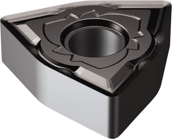 Sandvik Coromant - WNMG432 SM Grade 1105 Carbide Turning Insert - TiAlN Finish, 80° Trigon, 1/2" Inscr Circle, 3/16" Thick, 1/32" Corner Radius - Industrial Tool & Supply