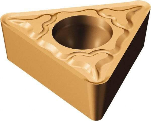 Sandvik Coromant - TCMT222 MM Grade 1125 Carbide Turning Insert - TiAlN/AlCr2O3 Finish, 60° Triangle, 1/4" Inscr Circle, 1/8" Thick, 1/32" Corner Radius - Industrial Tool & Supply