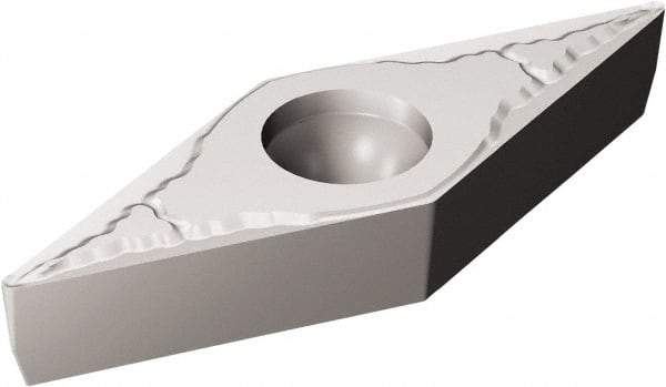 Sandvik Coromant - VBMT333 KM Grade H13A Carbide Turning Insert - Uncoated, 35° Diamond, 3/8" Inscr Circle, 3/16" Thick, 3/64" Corner Radius - Industrial Tool & Supply