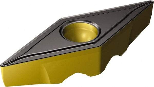 Sandvik Coromant - TRVB1308 F Grade 2220 Carbide Turning Insert - TiCN/AI2O3/TiN Finish, Diamond, 8mm Inscr Circle, 4.53mm Thick, 1/32" Corner Radius - Industrial Tool & Supply