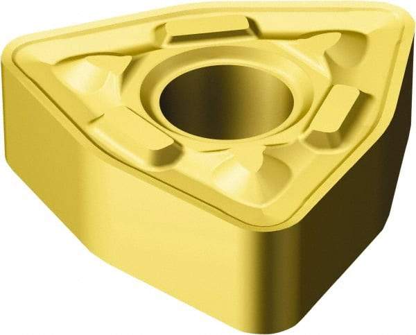 Sandvik Coromant - WNMG432 MR Grade 2015 Carbide Turning Insert - TiCN/Al2O3/TiN Finish, 80° Trigon, 1/2" Inscr Circle, 3/16" Thick, 1/32" Corner Radius - Industrial Tool & Supply