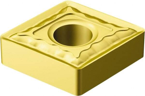 Sandvik Coromant - CNMG431 QM Grade 235 Carbide Turning Insert - TiCN/TiN Finish, 80° Diamond, 1/2" Inscr Circle, 3/16" Thick, 1/64" Corner Radius - Industrial Tool & Supply