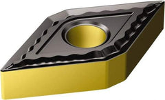Sandvik Coromant - DNMG444 QM Grade 4305 Carbide Turning Insert - TiCN/AI2O3/TiN Finish, 55° Diamond, 1/2" Inscr Circle, 1/4" Thick, 1/16" Corner Radius - Industrial Tool & Supply
