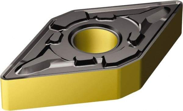 Sandvik Coromant - DNMG443 PR Grade 4305 Carbide Turning Insert - TiCN/AI2O3/TiN Finish, 55° Diamond, 1/2" Inscr Circle, 1/4" Thick, 3/64" Corner Radius - Industrial Tool & Supply
