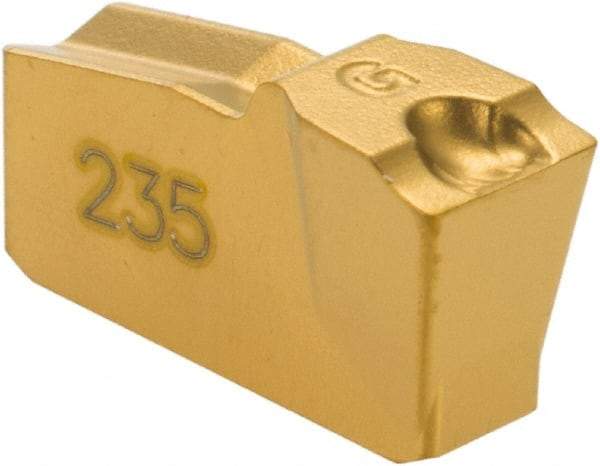 Sandvik Coromant - 40N151.2 5G Grade 235, 3/16" Cutting Width Carbide Grooving Insert - Neutral, 0.25mm Corner Radius, TiCN/TiN Finish - Industrial Tool & Supply