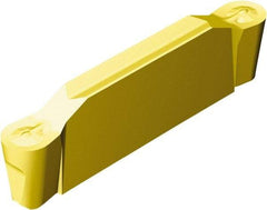 Sandvik Coromant - H2N123x2 RO 4.75mm Cutting Width Carbide Grooving Insert - 22.9mm Max Depth of Cut, Neutral, 2.38mm Corner Radius, TiAlN/TiN Finish - Industrial Tool & Supply