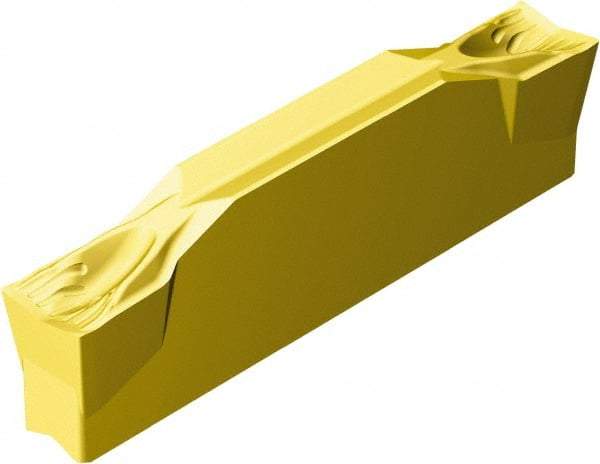 Sandvik Coromant - N123x2F CF 2135 Grade, 0.0984" Cutting Width, Carbide Cutoff Insert - 0° Neutral Lead Angle, 0.0039" Cnr Rad, TiCN/Al2O3/TiN Coated - Industrial Tool & Supply