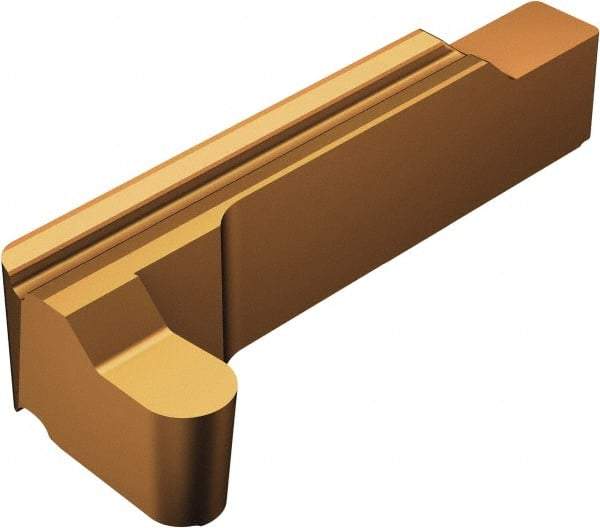 Sandvik Coromant - 0400LG123 Grade 1115, 4mm Cutting Width Carbide Grooving Insert - 9mm Max Depth of Cut, Left Hand, 2mm Corner Radius, TiAlN/AlCr2O3 Finish - Industrial Tool & Supply