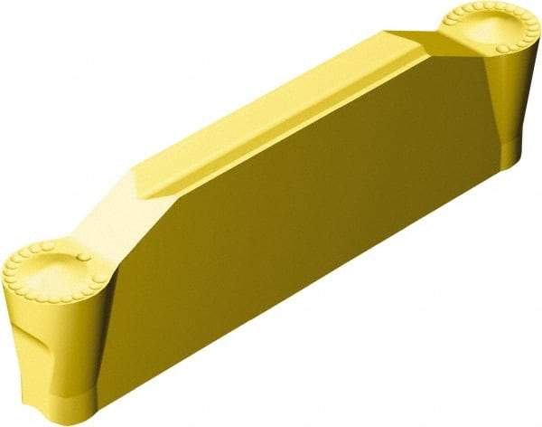 Sandvik Coromant - 0318N123 Grade 2135, 3.18mm Cutting Width Carbide Grooving Insert - 18.6mm Max Depth of Cut, Neutral, 1.59mm Corner Radius, TiCN/Al2O3/TiN Finish - Industrial Tool & Supply