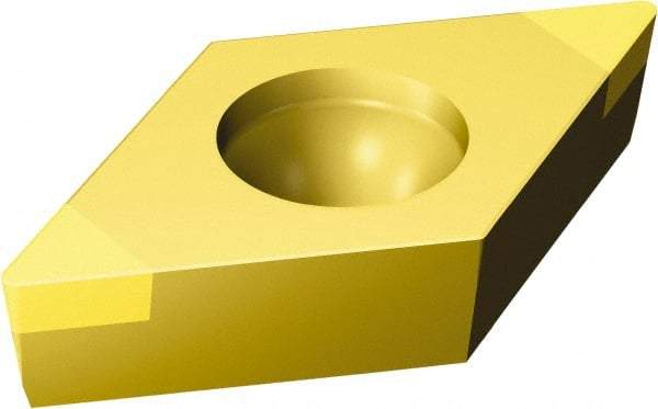 Sandvik Coromant - DCGW32.52 Grade 7015 CBN Turning Insert - TiN Finish, 55° Diamond, 3/8" Inscr Circle, 5/32" Thick, 1/32" Corner Radius - Industrial Tool & Supply