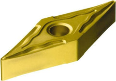 Sandvik Coromant - VNMG331 MF Grade 235 Carbide Turning Insert - TiCN/TiN Finish, 35° Diamond, 3/8" Inscr Circle, 3/16" Thick, 1/64" Corner Radius - Industrial Tool & Supply