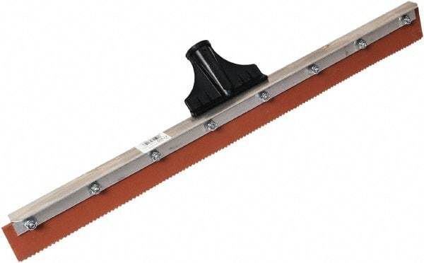 SEYMOUR-MIDWEST - 24-3/8" Rubber Blade Floor Squeegee - Threaded End, Single Edge, Aluminum Holder - Industrial Tool & Supply
