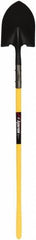 SEYMOUR-MIDWEST - 12" High x 8-3/4" Wide Round Steel Shovel - 48" Long Polymer Straight Handle, Front Turned - Industrial Tool & Supply