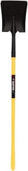SEYMOUR-MIDWEST - 11-1/2" High x 9" Wide Square Steel Shovel - 48" Long Polymer Straight Handle, Front Turned - Industrial Tool & Supply