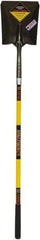 SEYMOUR-MIDWEST - 11-1/2" High x 9" Wide Square Steel Shovel - 48" Long Fiberglass Straight Handle, Front Turned - Industrial Tool & Supply