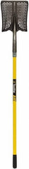 SEYMOUR-MIDWEST - 11-1/2" High x 9" Wide Square Steel Shovel - 48" Long Fiberglass Straight Handle, Front Turned - Industrial Tool & Supply