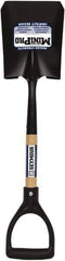SEYMOUR-MIDWEST - 8" High x 6" Wide Square Steel Shovel - 27" Long Wood D-Grip Handle, Front Turned - Industrial Tool & Supply