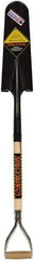 SEYMOUR-MIDWEST - 16" High x 5-3/4" Wide Round Steel Spade - 30" Long Wood D-Grip Handle, Front Turned - Industrial Tool & Supply