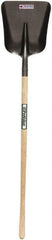 SEYMOUR-MIDWEST - 14" High x 11" Wide Square Steel Scoop - 44" Long Wood Straight Handle, No Step - Industrial Tool & Supply