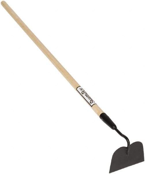 SEYMOUR-MIDWEST - 6-1/4" High x 6" Wide Square Steel Hoe - 48" Long Wood Straight Handle, No Step - Industrial Tool & Supply