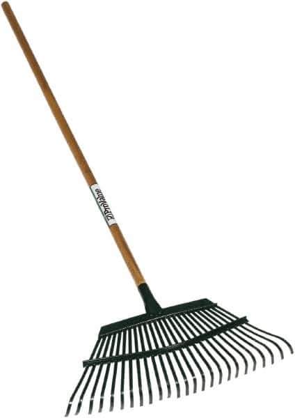SEYMOUR-MIDWEST - Shrub Rake with 48" Straight Vinyl Coated Steel Handle - 1/2" Blade Width, 31 Tines, 7" Tine Length - Industrial Tool & Supply