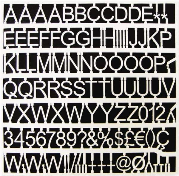 MasterVision - Plastic Letter Kits Type: Reusable Letters Display Size: 1 (Inch) - Industrial Tool & Supply