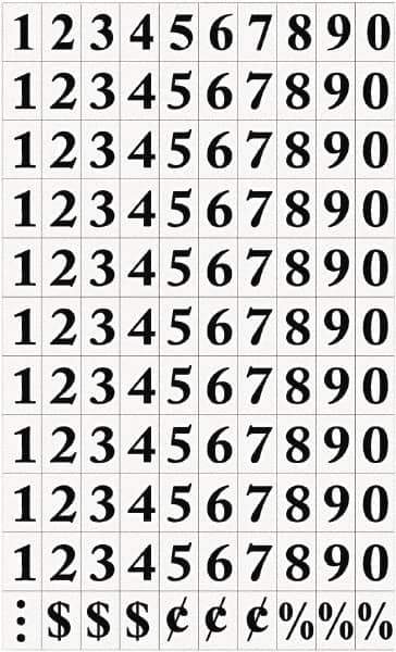 MasterVision - Black, 3/4" High Magnetic Numbers - Includes Interchangeable Magnetic Characters, For Use with Magnetic Dry Erase Boards - Industrial Tool & Supply