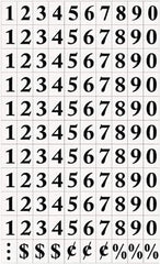 MasterVision - Black, 3/4" High Magnetic Numbers - Includes Interchangeable Magnetic Characters, For Use with Magnetic Dry Erase Boards - Industrial Tool & Supply