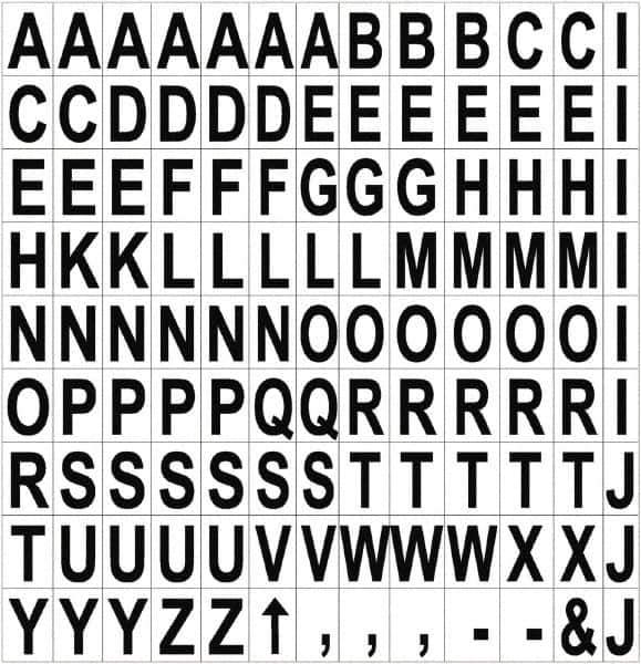 MasterVision - Black, 3/4" High Magnetic Letters - Includes Interchangeable Magnetic Characters, For Use with Magnetic Dry Erase Boards - Industrial Tool & Supply