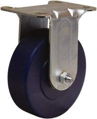 Hamilton - 4" Diam x 1-1/4" Wide x 5" OAH Top Plate Mount Rigid Caster - Polyurethane, 325 Lb Capacity, Straight Roller Bearing, 2-3/4 x 3-3/4" Plate - Industrial Tool & Supply