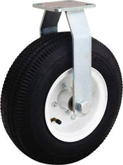 Hamilton - 12" Diam, Rubber Rigid Caster - 625 Lb Capacity, Top Plate Mount, 4" x 4-1/2" Plate, Straight Roller Bearing - Industrial Tool & Supply
