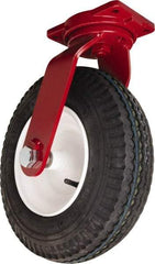 Hamilton - 16" Diam, Rubber Rigid Caster - 1,220 Lb Capacity, Top Plate Mount, 5-1/2" x 7-1/2" Plate, Straight Roller Bearing - Industrial Tool & Supply