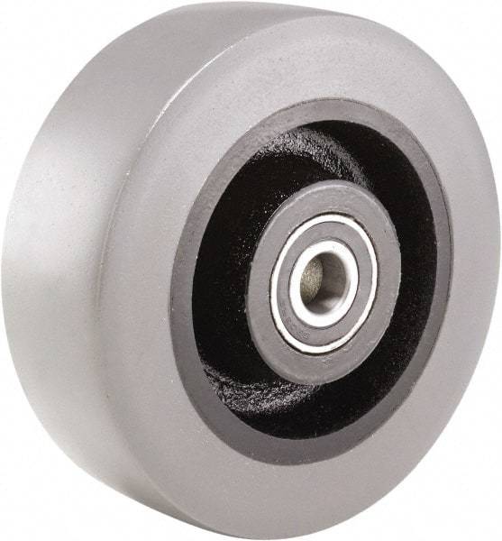 Hamilton - 6 Inch Diameter x 2 Inch Wide, Polyurethane on Cast Iron Caster Wheel - 1,620 Lb. Capacity, 2-1/2 Inch Hub Length, 1/2 Inch Axle Diameter, Sealed Precision Ball Bearing - Industrial Tool & Supply