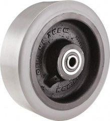 Hamilton - 10 Inch Diameter x 4 Inch Wide, Polyurethane on Cast Iron Caster Wheel - 5,000 Lb. Capacity, 3-1/2 Inch Hub Length, 1-1/4 Inch Axle Diameter, Tapered Roller Bearing - Industrial Tool & Supply