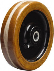 Hamilton - 8 Inch Diameter x 2 Inch Wide, Phenolic Caster Wheel - 1,750 Lb. Capacity, 2-3/16 Inch Hub Length, 3/4 Inch Axle Diameter, Straight Roller Bearing - Industrial Tool & Supply