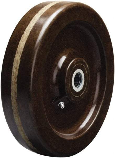 Hamilton - 8 Inch Diameter x 2 Inch Wide, Phenolic Caster Wheel - 1,400 Lb. Capacity, 2-3/16 Inch Hub Length, 1-3/16 Inch Axle Diameter, Plain Bore Bearing - Industrial Tool & Supply