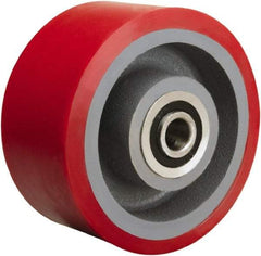 Hamilton - 6 Inch Diameter x 3 Inch Wide, Polyurethane on Cast Iron Caster Wheel - 2,600 Lb. Capacity, 3-1/4 Inch Hub Length, 3/4 Inch Axle Diameter, Tapered Roller Bearing - Industrial Tool & Supply